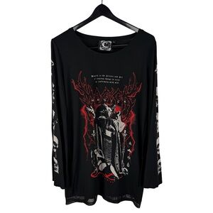 Mens Killstar Magick Grunge Horror Edgy Streetwear Graphic Shirt Size L